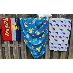Pokemon Twin Bed Sheet Set Pikachu Pokeball